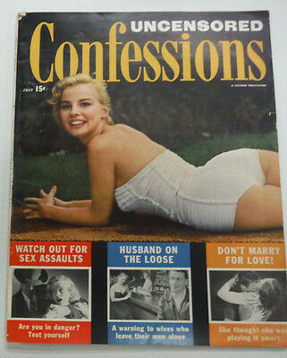 Uncensored Confessions Magazine Husband On The Loose July 1956 070115R2