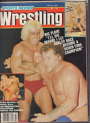 Sports Review Wrestling February 1983 Ric Flair, Pedro Morales VG 072916DBE