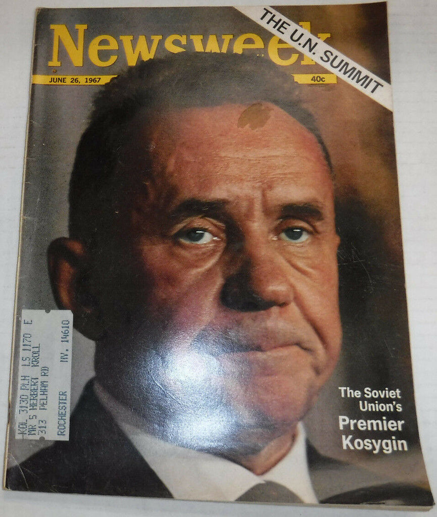 Newsweek Magazine Premier Kosygin June 26, 1967 101816R