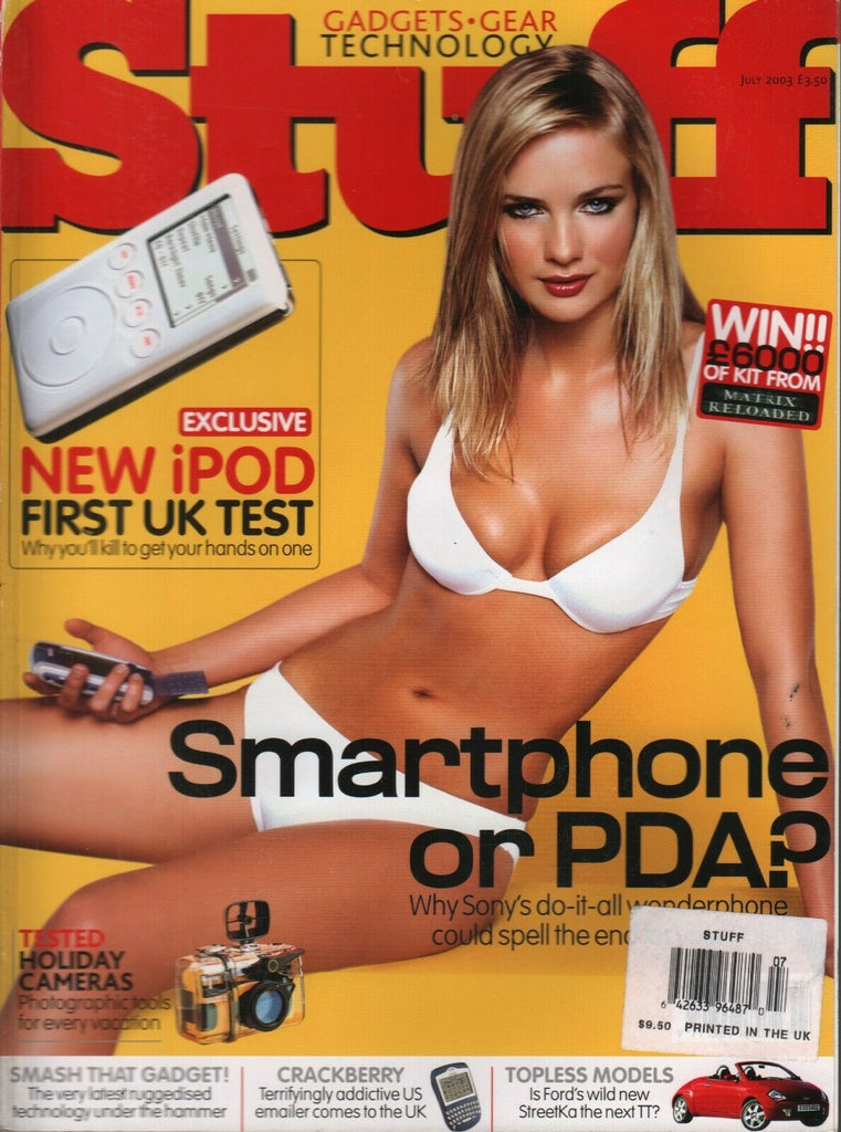 Stuff UK Technology Magazine July 2003 iPod Sony Blackberry 120919AME2