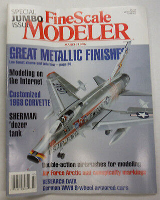 FineScale Modeler Magazine Sherman 'Dozer Tank 1968 Corvette March 1996 042515R