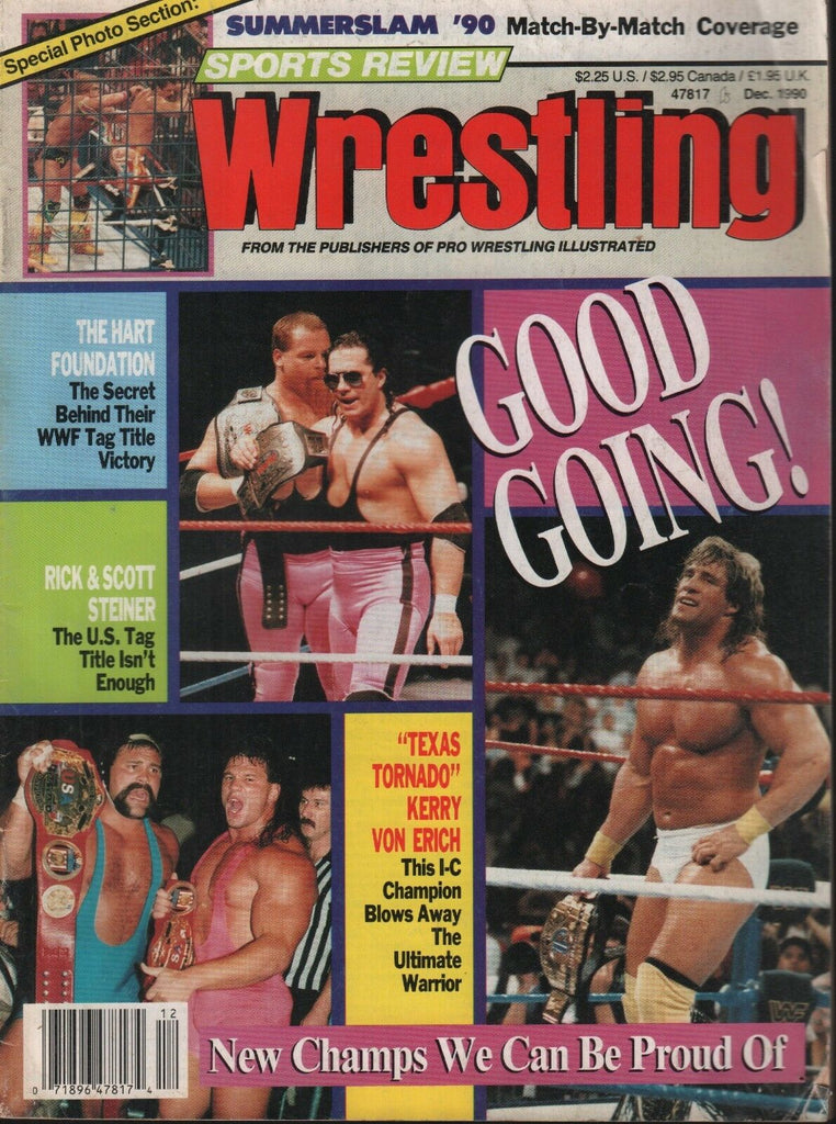 Sports Review Wrestling December 1990 Scott Steiner Kerry Von Erich 101518ame3