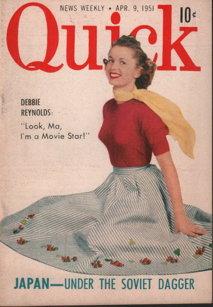 Quick News Weekly April 9 1951 Debbie Reynolds Cheesecake Pin Up 070819AME