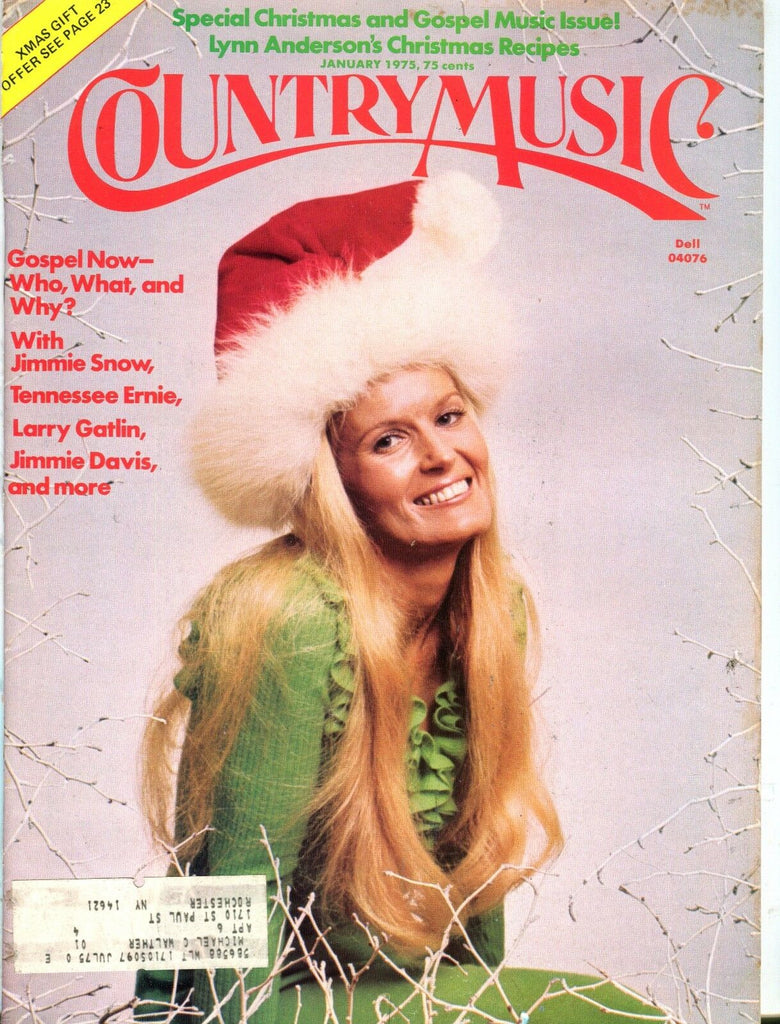 Country Music Magazine January 1975 Lynn Anderson EX w/ML 050717nonjhe