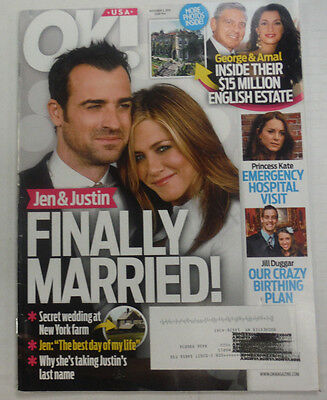 Ok! Magazine Jennifer Aniston & George Clooney November 2014 060515R