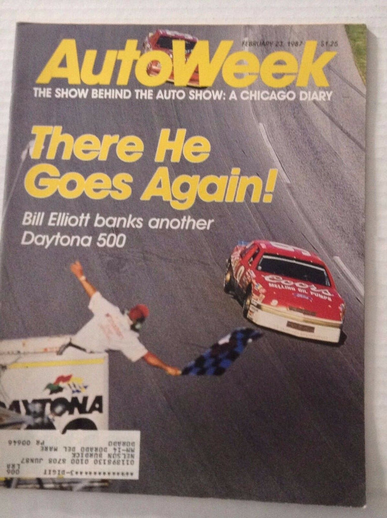 Autoweek Magazine Bill Elliott Banks Daytona 500 February 23, 1987 011617rh