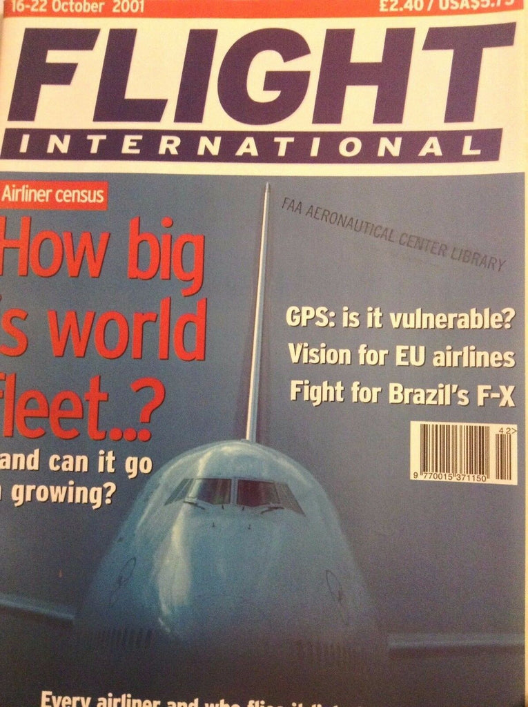 Flight International Magazine Airliner Census Gps October 2001 FAL 091717nonrh