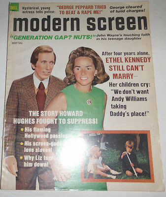 Modern Screen Magazine Ethel Kennedy & Howard Hughes May 1972 NO ML 072914R