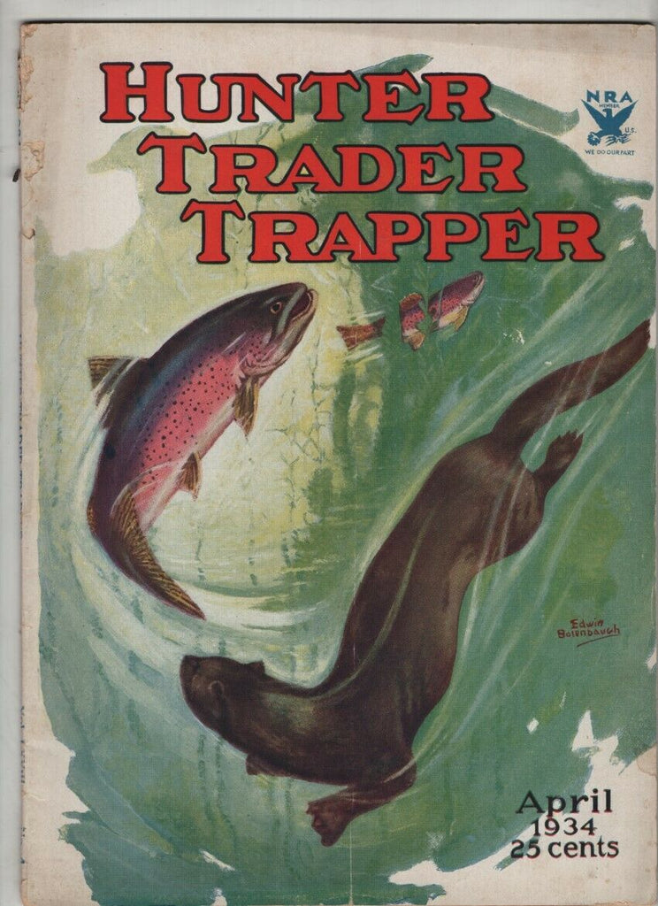 Hunter Trader Trapper Mag Big Bass Of Holston River april 1934 021021nonr