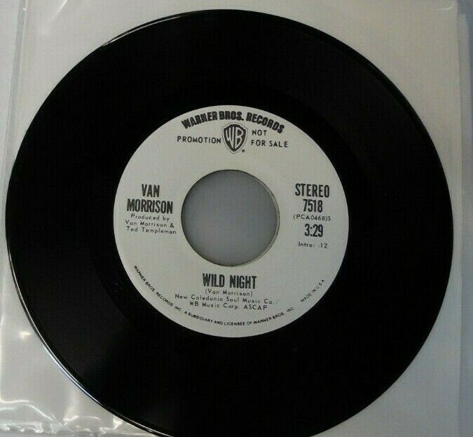 Van Morrison Wild Night 45RPM PROMO 7528 022220LLE45