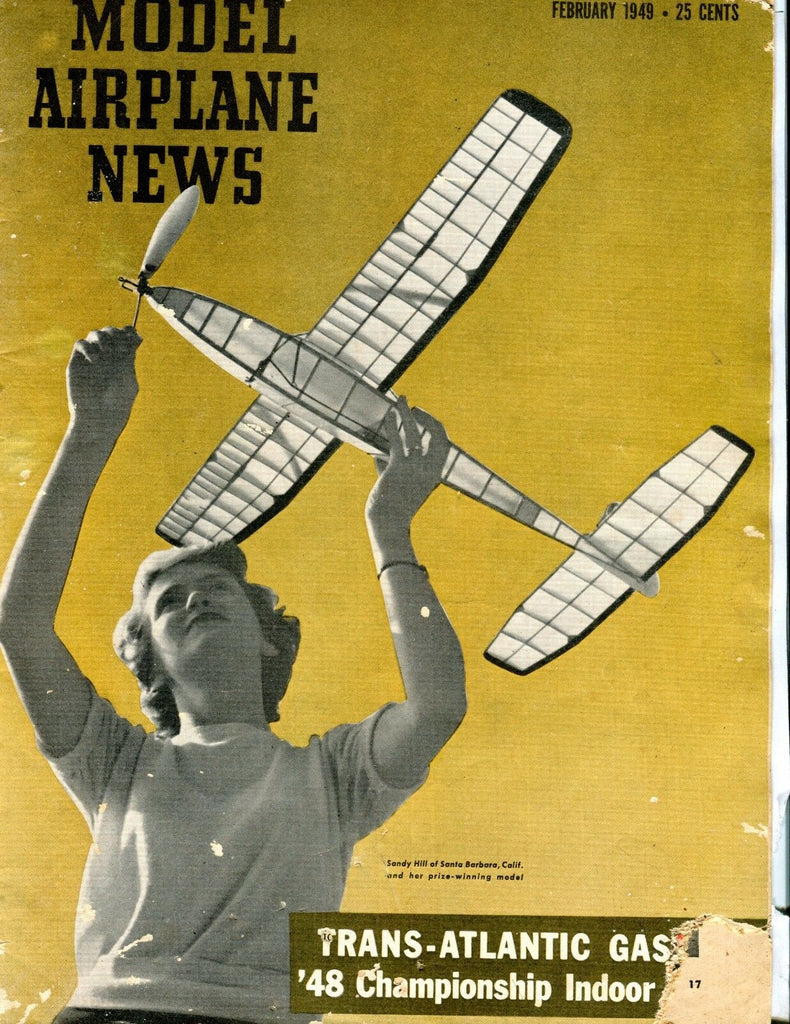 Model Airplane News Magazine February 1949 Sandy Hill ACC 040517nonjhe