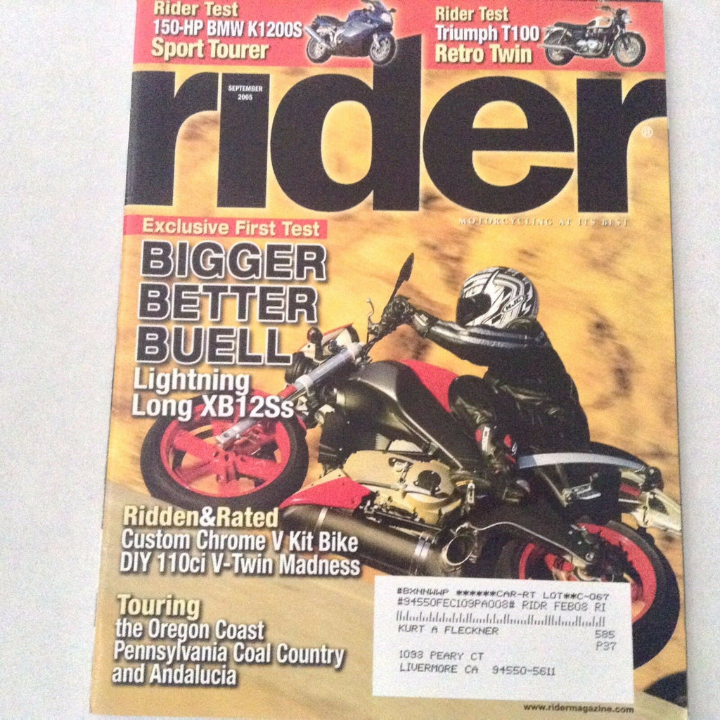 Rider Magazine Buell Lightning Long XB12Ss September 2005 061017nonrh