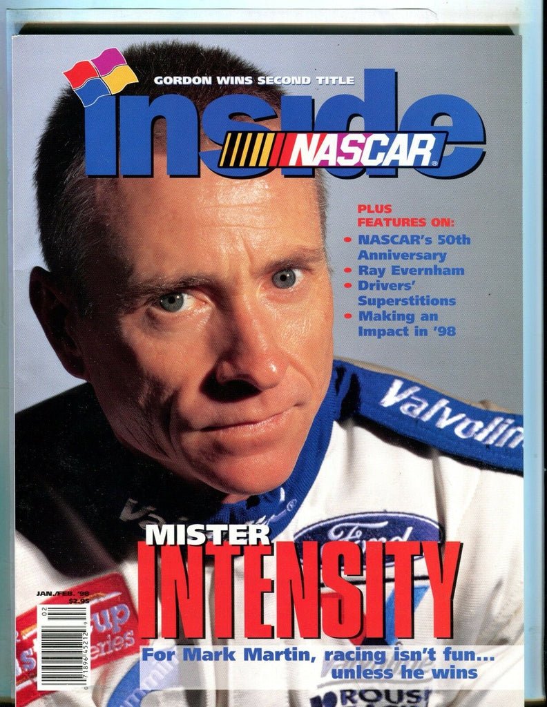 Inside NASCAR Magazine January/February 1998 Mark Martin EX 061317nonjhe