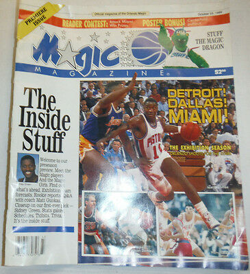 Magic Magazine Orlando Isiah Thomas & Adrian Dantley October 1989 011615R