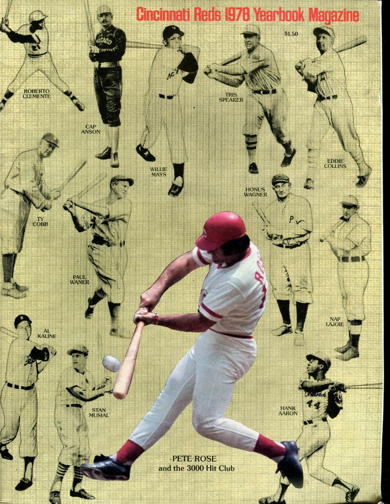 1978 Cincinnati Reds Yearbook Pete Rose EX 010517jhe