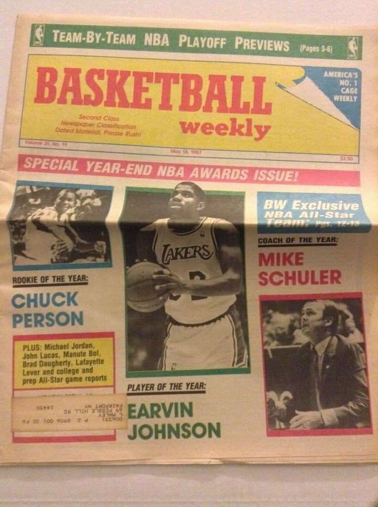 Basketball Weekly Chuck Person Mike Schuler May 18, 1987 091119nonrh