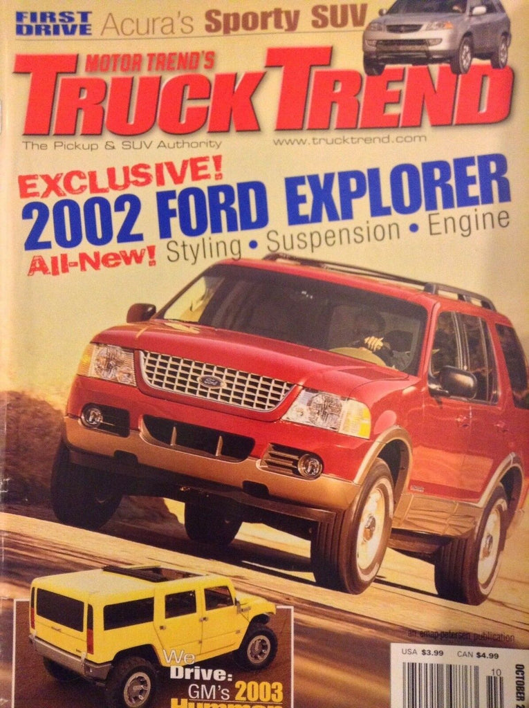 Truck Trend Magazine 2002 Ford Explorer october 2000 020518nonrh