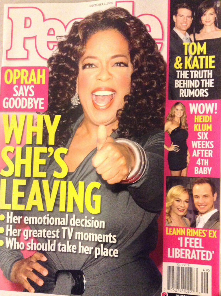 People Weekly Magazine Oprah Winfrey She's Leaving December 7, 2009 081017nonrh