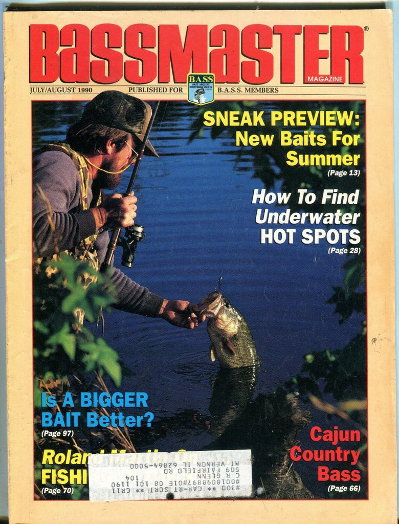 Bassmaster Magazine July/August 1990 Bigger Bait EX w/ML 042917nonjhe