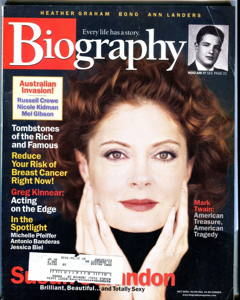 Biography Magazine October 2002 Susan Sarandon EX w/ML 030817nonjhe
