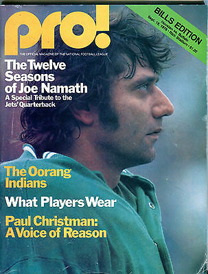 Pro! Magazine Houston vs. Buffalo Bills Sept. 19 1976 Rich Stadium EX 042116jhe
