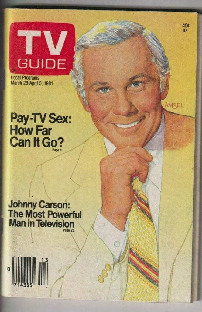 TV Guide Magazine Johnny Carson March/April 3, 1981 111919nonr