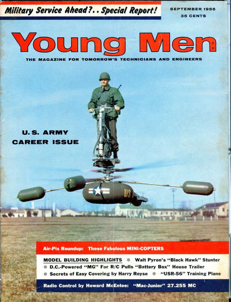 Young Men Magazine September 1956 U.S. Army Career VG 041417nonjhe