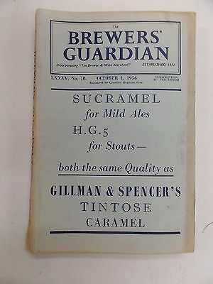 The Brewers Guardian October 1 1956 Gillman Spencer Tintose Caramel VG 081016DBE