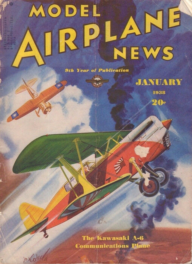 Model Airplane News January 1938 Kawasaki A-6 Communications Plane 062217nonDBE