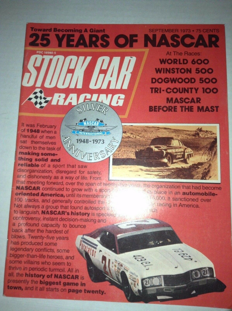 Stock Car Racing Magazine 25 Year Of Nascar World 600 Septemebr 1973 040617NONRH