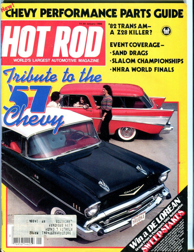 Hot Rod Magazine January 1982 '57 Chevy VG w/ML 051217nonjhe