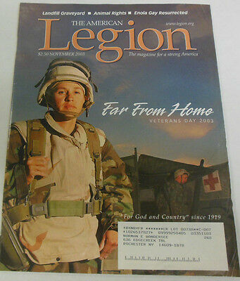 Legion Magazine Far From Home Veteran's Day November 2003 071714R