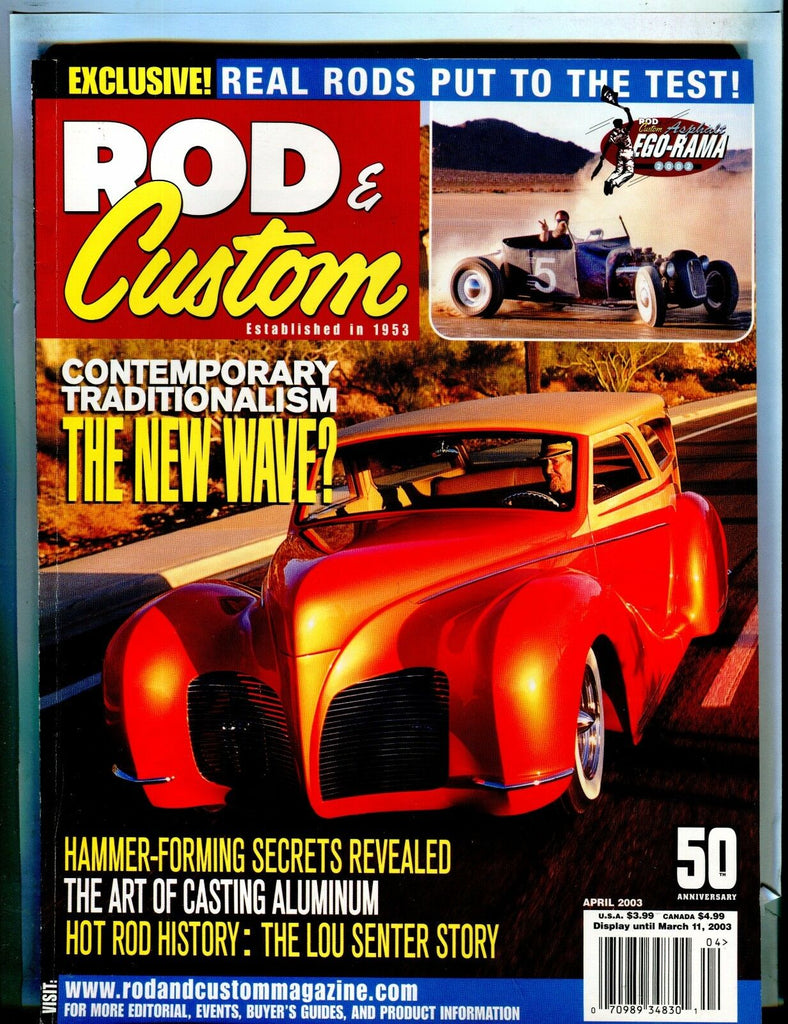 Rod & Custom Magazine April 2003 Lou Senter EX 021917jhe