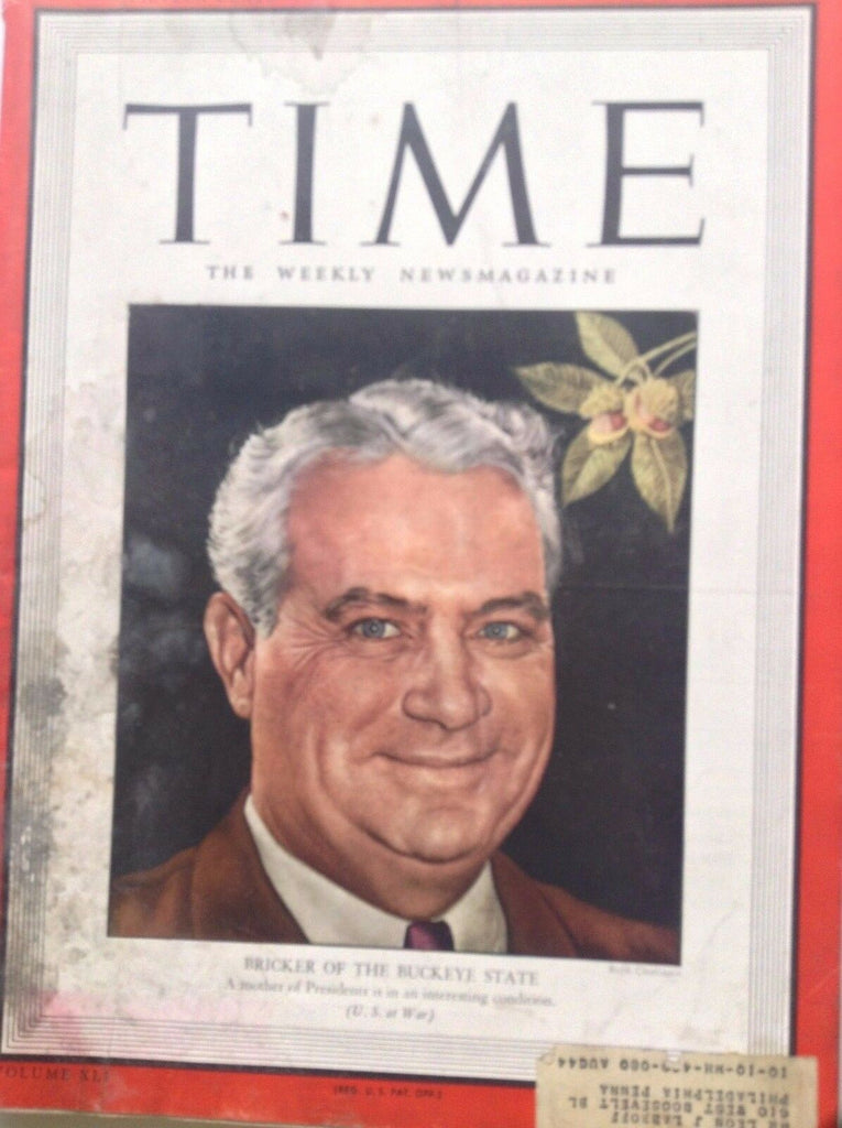 Time Magazine Bricker Of The Buckeye State April 26, 1943 091417nonrh