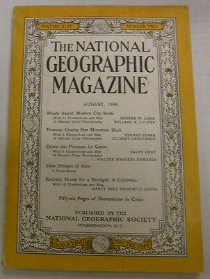 National Geographic Magazine Rhode Island Norway August 1948 081115R