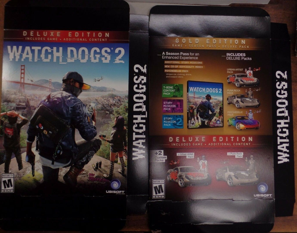Watchdogs 2 Deluxe Edition Store Displays 11"x14.5"x2"