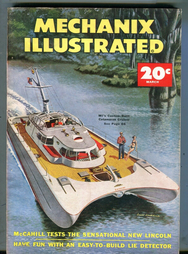 Mechanix Illustrated Magazine March 1953 Catamaran Cruiser 062217nonjhe