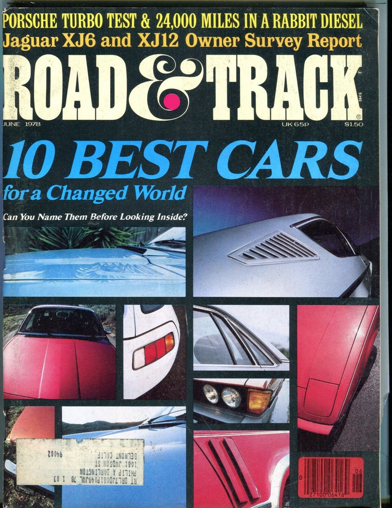 Road & Track Magazine June 1978 Porsche Turbo VG w/ML 031317nonjhe