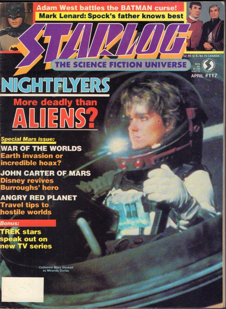 Starlog April 1987 Nightflyers, Adam West Bastman 042717nonDBE