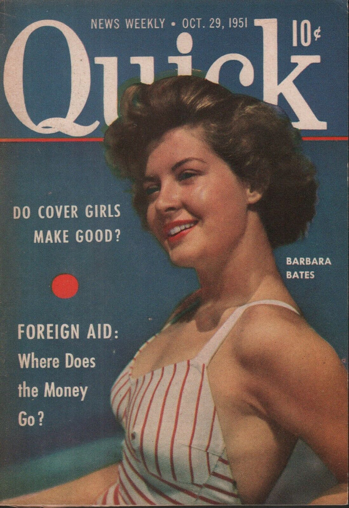 Quick News Weekly October 29 1951 Barbara Bates Cheesecake Pin Up 070819AME