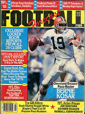 Football Forecast Magazine 1989 Bernie Kosar Cleveland Browns VGEX 010816jhe