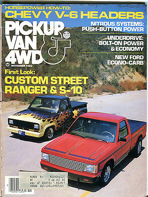 Pickup Van & 4WD Magazine November 1982 Street Ranger S-10 VG 062116jhe