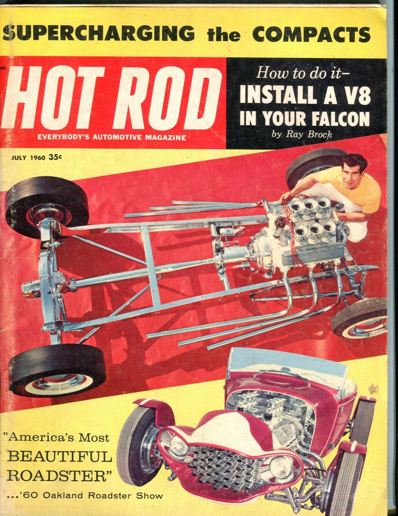 Hot Rod Magazine July 1960 V8 Falcon VG No ML 050917nonjhe
