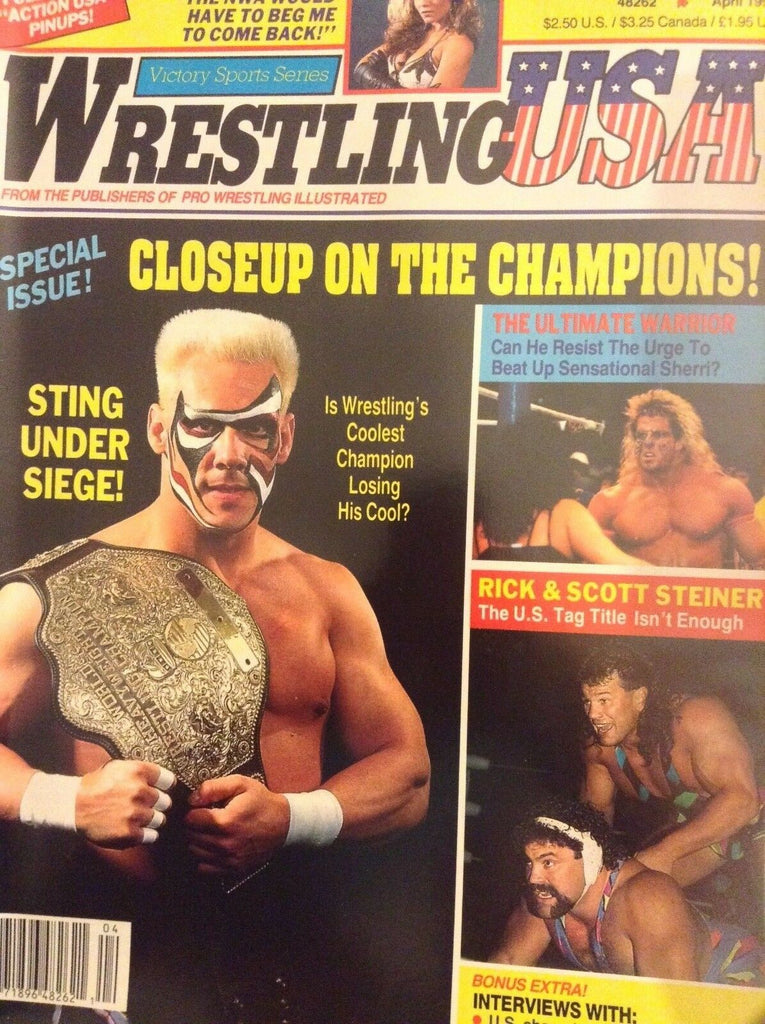 Wrestling USA Magazine Sting & The Ultimate Warrior April 1991 041818nonrh