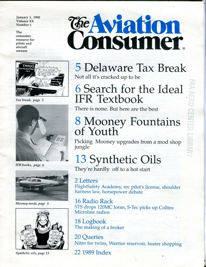 The Aviation Consumer Magazine January 1 1990 EX No ML FAA Library 102016jhe