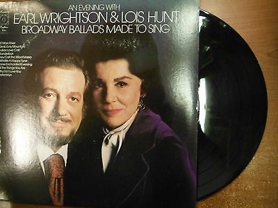 33 RPM Vinyl Earl Wrightson&Lois Hunt Broadway Ballads Made to Sing Ster040715SM