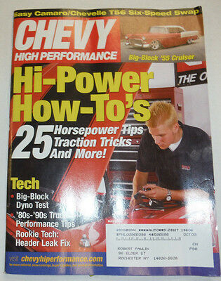Chevy High Performance Magazine Hi-Power How TO's May 2003 022015r