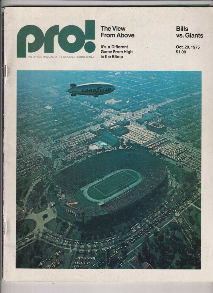 Pro! Mag Bills Vs Giants October 20, 1975 021020nonr