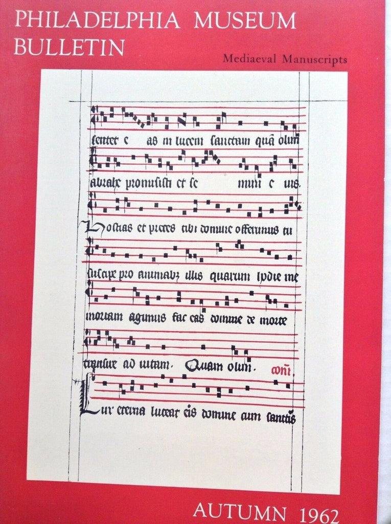 Philadelphia Museum Of Art Magazine Mediaeval Manuscript Autumn 1962 092617nonrh
