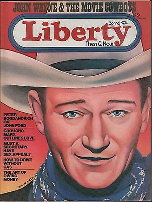 Liberty, Then & now Magazine Spring 1974 John Wayne EX 120315DBE